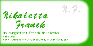 nikoletta franek business card